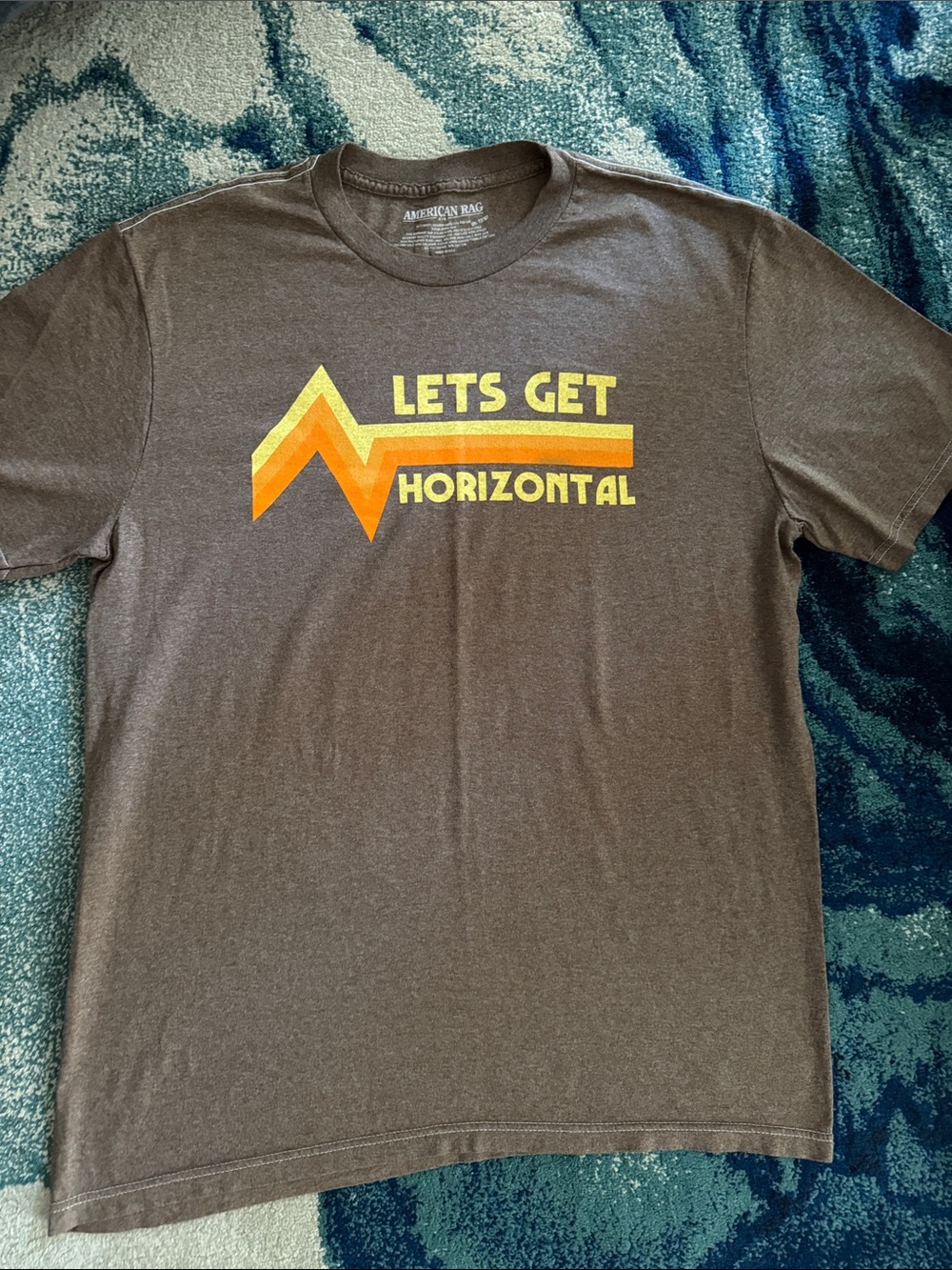 American Rag Brown Tee Retro Graphic